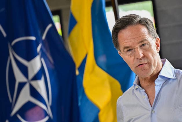 REVINGE, SVERIGE 20260521 Natos generalsekreterare Mark Rutte under en presskonferens vid ett besök pa Myndigheten för civilt försvar (MCF) i Revinge, som en del av Nato-mötet i Helsingborg. REVINGE SVERIGE x50090x *** REVINGE, SWEDEN 20260521 NATO Secretary General Mark Rutte during a press conference at the Civil Defense Agency MCF in Revinge, as part of the NATO meeting in Helsingborg REVINGE SWEDEN x50090x  Copyright: xJohanxNilsson TTx NATOS UTRIKESMINISTERMÖTE REVINGE u8HPYA-sQgw