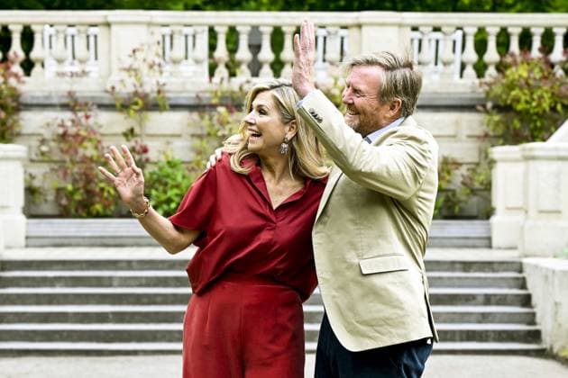 Den Haag, The Netherlands, 2026-05-21 11:50:28 THE HAGUE, 21-05-2026, Clingendael Spring Royal House photo session 2026 at Clingendael in The Hague PHOTO: NLBeeldIn the photo: King Willem-Alexander and Queen Maxima Credit: NL Beeld Patrick van Emst  Copyright: xx x