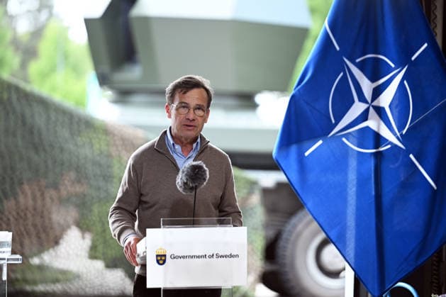Mark Rutte - Ulf Kristersson joint press conference in Sweden REVINGEBY, SWEDEN - MAY 21: NATO Secretary General Mark Rutte (not seen) and Swedish Prime Minister Ulf Kristersson hold a joint press conference at the Swedish Civil Defense and Resilience Agency training center in Revingeby, Sweden on May 21, 2026 as part of NATO Foreign Ministers Meeting. Dursun Aydemir Anadolu Revingeby Sweden. Editorial use only. Please get in touch for any other usage.  Copyright: x2026xAnadoluxDursunxAydemirx