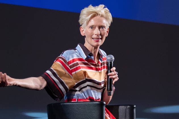 Cannes Tilda Swinton Rendez-vous NG Tilda Swinton speaks on stage during a Rendez-vous with Tilda Swinton at Palais Des Festivals in Cannes, France on May 20 2026 as part of the 79th Cannes Film Festival. Photo by Nicolas Genin ABACAPRESS.COM Cannes France  Copyright: xGeninxNicolas ABACAx
