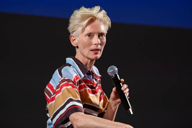 Cannes Tilda Swinton Rendez-vous NG Tilda Swinton speaks on stage during a Rendez-vous with Tilda Swinton at Palais Des Festivals in Cannes, France on May 20 2026 as part of the 79th Cannes Film Festival. Photo by Nicolas Genin ABACAPRESS.COM Cannes France  Copyright: xGeninxNicolas ABACAx
