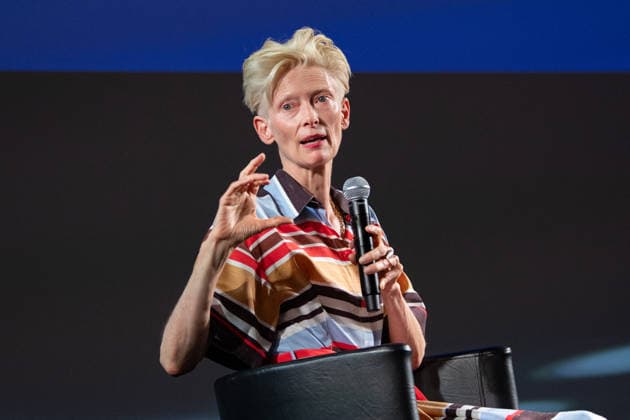 Cannes Tilda Swinton Rendez-vous NG Tilda Swinton speaks on stage during a Rendez-vous with Tilda Swinton at Palais Des Festivals in Cannes, France on May 20 2026 as part of the 79th Cannes Film Festival. Photo by Nicolas Genin ABACAPRESS.COM Cannes France  Copyright: xGeninxNicolas ABACAx