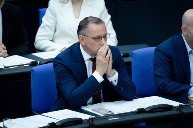Bundestag, Tino Chrupalla, AfD Reichstagsgebäude, Bundestag, Sitzungswoche, Tino Chrupalla, AfD Berlin Berlin GER *** Bundestag, Tino Chrupalla, AfD Reichstag building, Bundestag, session week, Tino Chrupalla, AfD Berlin Berlin GER