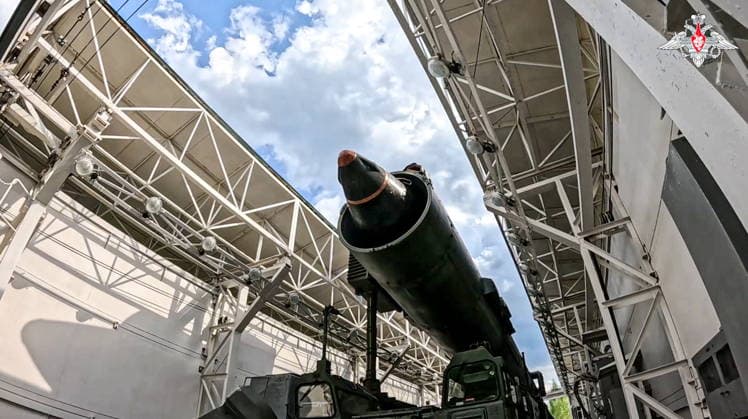 MAY 21, 2026: A RS-24 Yars missile system crew takes part in a nuclear exercise held by the Russian and Belarusian Armed Forces. Video grab. Best quality available. Russian Defence Ministry TASS  92832354