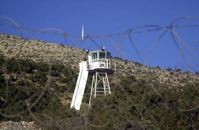 Security in Lebanon Feb 17, 2006; LEBANON; A UN observation tower along the tense southern border with Israel. Occasional skirmishes continue to flare up between the South Lebanon based Hezbollah and Israeli forces, especially in the contested ShebaÕa Farms area. Mandatory Credit: Photo by Stewart Innes ZUMA Press. ( ) Copyright 2006 by Stewart Innes n a LEBANON Copyright: xStewartxInnesx