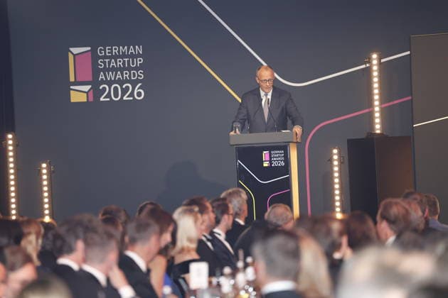 Bundeskanzler, Merz; German Startup Awards 2026, am 21.05.2026 in Berlin, (Palais am Funkturm in Berlin), Deutschland *** Federal Chancellor, Merz German Startup Awards 2026, on 21 05 2026 in Berlin, Palais am Funkturm in Berlin , Germany