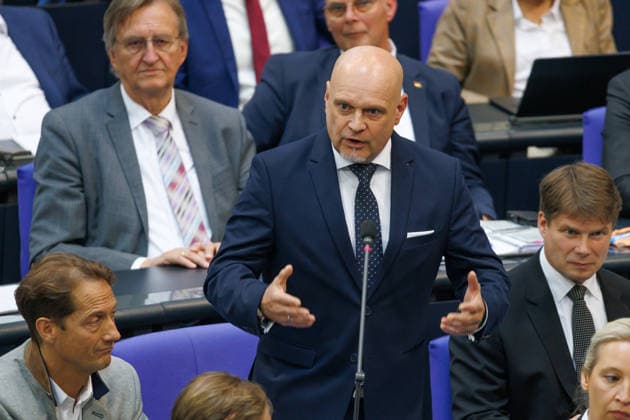 Bundestag Enrico Komning (AfD) im Deutschen Bundestag am 21.05.26 in Berlin. Berlin Berlin Deutschland Bundestag *** Bundestag Enrico Komning AfD in the German Bundestag on 21 05 26 in Berlin Berlin Berlin Germany Bundestag
