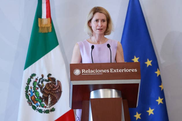 News Bilder des Tages Kaja Kallas official visit to Mexico MEXICO CITY, MEXICO - MAY 21: Kaja Kallas, High Representative of the European Union for Foreign Affairs and Security Policy, speaks during a press conference, at the Secretariat of Foreign Affairs (SRE) , in Mexico City, Mexico on May 21, 2026. The press conference was held in the framework of the official visit of Kaja Kallas to Mexico for the 8th Mexico–European Union Summit. Daniel Cardenas Anadolu Mexico City Mexico. Editorial use only. Please get in touch for any other usage.  Copyright: x2026xAnadoluxDanielxCardenasx