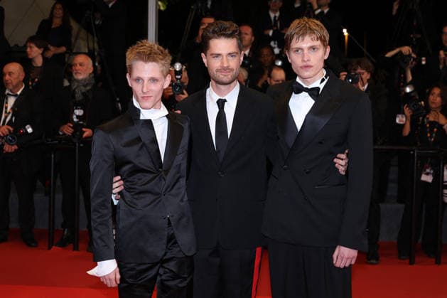 Cannes - Coward Red Carpet JD Valentin Campagne, Lukas Dhont and Emmanuel Macchia attend the Coward screening during the 79th annual Cannes Film Festival at Palais des Festivals on May 21, 2026 in Cannes, France. Photo by Jerome Domine ABACAPRESS.COM Cannes France  Copyright: xDominexJerome ABACAx