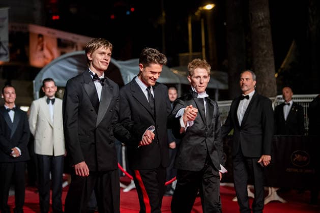 79th Cannes Film Festival Red Carpet of the movie -Coward- Palais des Festivals - Cannes, France Emmanuel Macchia;Lukas Dhont;Valenitn Campagne 79th Cannes Film Festival Red Carpet of the movie -Coward- Palais des Festivals - Cannes, France 21st May 2026 SGPItalia id 134688_118 *Not Exclusive  Copyright: x SGPx