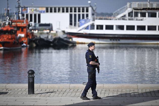 HELSINGBORG , SVERIGE 20260522 Polis pa kajen utanför NATO:s utrikesministermöte pa Sea U i Helsingborg pa fredagen. HELSINGBORG SVERIGE x50090x *** HELSINGBORG , SWEDEN 20260522 Police on the quay outside the NATO Foreign Ministers meeting at Sea U in Helsingborg on Friday HELSINGBORG SWEDEN x50090x  Copyright: xJohanxNilsson TTx NATOS UTRIKESMINISTERMÖTE HELSINGBORG lXMnGodPaPQ