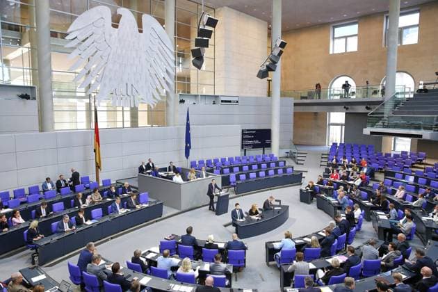 Berlin, Deutschland, 22.05.2026: Deutscher Bundestag: 81. Bundestagssitzung: Blick in den Plenarsaal zum Beginn der Sitzung, Kay Gottschalk (AfD) steht am Rednerpult *** Berlin, Germany, 22 05 2026 German Bundestag 81 Bundestag session View into the plenary chamber at the beginning of the session, Kay Gottschalk AfD stands at the lectern Copyright: xdtsxNachrichtenagenturx dts_119853