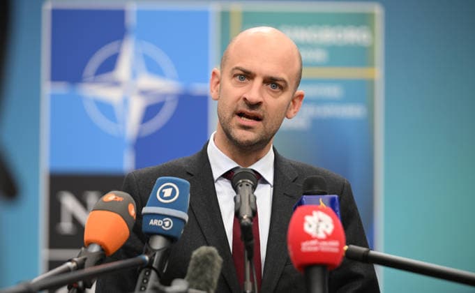 French Foreign Minister Jean-Noel Barrot HELSINGBORG, SWEDEN - MAY 22: French Foreign Minister Jean-Noel Barrot speaks to the press ahead of the NATO Foreign Ministers Meeting in Helsingborg, Sweden on May 22, 2026. Dursun Aydemir Anadolu Helsingborg Sweden. Editorial use only. Please get in touch for any other usage.  Copyright: x2026xAnadoluxDursunxAydemirx