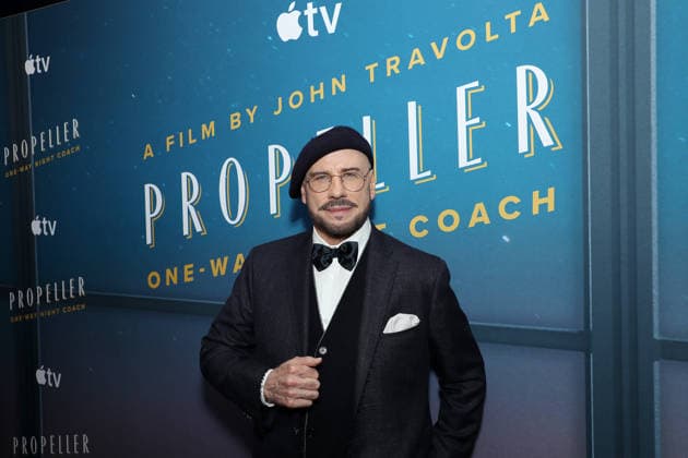 Inside for Apple Original Films world premiere of Propeller One-Way Night Coach at the Museum of Modern Art in New York. The film premieres globally on Apple TV on Friday, May 29 Featuring: John Travolta (Director, Writer and Producer) Where: New York, New York, United States When: 21 May 2026 Credit: Marion Curtis StarPix for Apple Original Films INSTARimages EDITORIAL USE ONLY. NOT FOR USE BY NEWSPAPERS BASED IN THE UK. Copyright: xx instar55719877