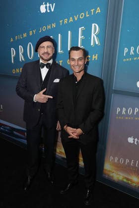 Inside for Apple Original Films world premiere of Propeller One-Way Night Coach at the Museum of Modern Art in New York. The film premieres globally on Apple TV on Friday, May 29 Featuring: John Travolta (Director, Writer and Producer) and Jason Berger (Producer) Where: New York, New York, United States When: 21 May 2026 Credit: Marion Curtis StarPix for Apple Original Films INSTARimages EDITORIAL USE ONLY. NOT FOR USE BY NEWSPAPERS BASED IN THE UK. Copyright: xx instar55719878