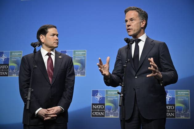 HELSINGBORG , SWEDEN 20260522 NATO Secretary General Mark Rutte and US Secretary of State Marco Rubio make statements at the NATO Foreign Ministers meeting at Sea U in Helsingborg, Sweden 22th May 2026. HELSINGBORG SWEDEN x50090x *** HELSINGBORG , SWEDEN 20260522 NATO Secretary General Mark Rutte and US Secretary of State Marco Rubio make statements at the NATO Foreign Ministers meeting at Sea U in Helsingborg, Sweden 22th May 2026 HELSINGBORG SWEDEN x50090x  Copyright: xJohanxNilsson TTx NATOS UTRIKESMINISTERMÖTE HELSINGBORG EEWZ9cecddw