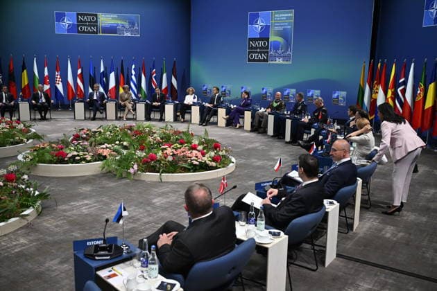 HELSINGBORG , SVERIGE 20260522 Möte med North Atlantic Council (Nordatlantiska radet) under NATO:s utrikesministermöte pa Sea U i Helsingborg pa fredagen. HELSINGBORG SVERIGE x50090x *** HELSINGBORG , SWEDEN 20260522 Meeting with the North Atlantic Council The North Atlantic Council during the NATO Foreign Ministers Meeting at Sea U in Helsingborg on Friday HELSINGBORG SWEDEN x50090x  Copyright: xJohanxNilsson TTx NATOS UTRIKESMINISTERMÖTE HELSINGBORG bUKnZGLKl4w
