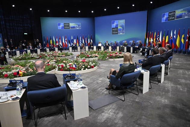 HELSINGBORG , SVERIGE 20260522 Möte med North Atlantic Council (Nordatlantiska radet) under NATO:s utrikesministermöte pa Sea U i Helsingborg pa fredagen. HELSINGBORG SVERIGE x50090x *** HELSINGBORG , SWEDEN 20260522 Meeting with the North Atlantic Council The North Atlantic Council during the NATO Foreign Ministers Meeting at Sea U in Helsingborg on Friday HELSINGBORG SWEDEN x50090x  Copyright: xJohanxNilsson TTx NATOS UTRIKESMINISTERMÖTE HELSINGBORG XndX5UN8L1E