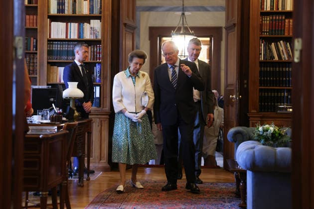 Princess Anne of Edinburgh in Athens ATHENS, GREECE - MAY 22: Greek President Konstantinos Tasoulas meets with Princess Anne of Edinburghat the Presidential Mansion in Athens, Greece on May 22, 2026. Costas Baltas Anadolu Athens Greece. Editorial use only. Please get in touch for any other usage.  Copyright: x2026xAnadoluxCostasxBaltasx