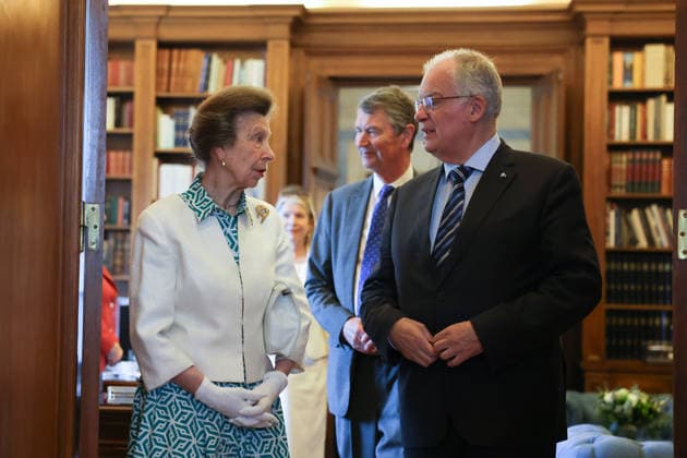 Princess Anne of Edinburgh in Athens ATHENS, GREECE - MAY 22: Greek President Konstantinos Tasoulas meets with Princess Anne of Edinburghat the Presidential Mansion in Athens, Greece on May 22, 2026. Costas Baltas Anadolu Athens Greece. Editorial use only. Please get in touch for any other usage.  Copyright: x2026xAnadoluxCostasxBaltasx