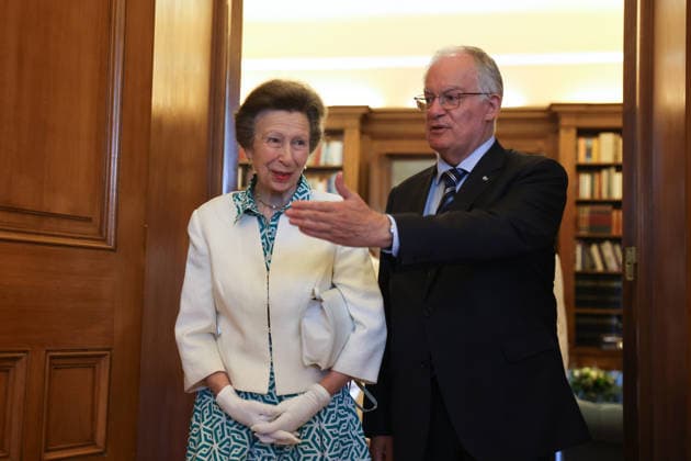 Princess Anne of Edinburgh in Athens ATHENS, GREECE - MAY 22: Greek President Konstantinos Tasoulas meets with Princess Anne of Edinburghat the Presidential Mansion in Athens, Greece on May 22, 2026. Costas Baltas Anadolu Athens Greece. Editorial use only. Please get in touch for any other usage.  Copyright: x2026xAnadoluxCostasxBaltasx
