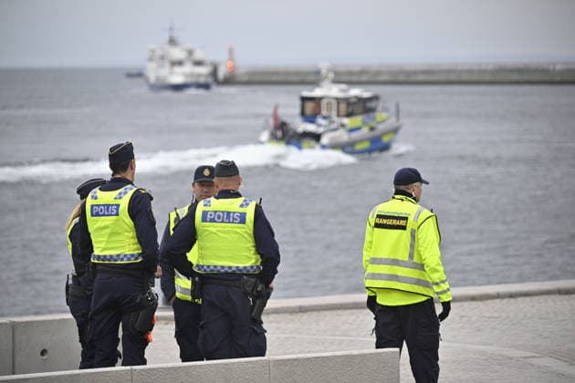 HELSINGBORG , SVERIGE 20260522 Polis pa kajen utanför NATO:s utrikesministermöte pa Sea U i Helsingborg pa fredagen. HELSINGBORG SVERIGE x50090x *** HELSINGBORG , SWEDEN 20260522 Police on the quay outside the NATO Foreign Ministers meeting at Sea U in Helsingborg on Friday HELSINGBORG SWEDEN x50090x  Copyright: xJohanxNilsson TTx NATOS UTRIKESMINISTERMÖTE HELSINGBORG 10q4Xmc7RyA