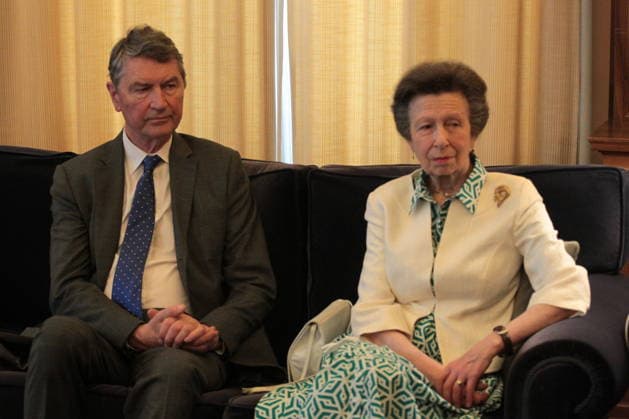May 22, 2026, Athens, Greece: Britain s Princess Anne and her husband Vice Admiral Timothy Laurence, during a meeting with Greek President Constantine Tassoulas, at the Presidential Palace. Athens Greece  - ZUMAv62_ 20260522_zaf_v62_019 Copyright: xAristidisxVafeiadakisx