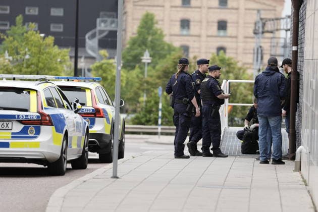 Helsingborg, SVERIGE 20260522 Polis utanför NATO:s utrikesministermöte pa Sea U i Helsingborg Helsingborg SVERIGE x9200x *** Helsingborg, SWEDEN 20260522 Police outside NATO Foreign Ministers meeting at Sea U in Helsingborg Helsingborg SWEDEN x9200x  Copyright: xBjörnxLarssonxRosvall TTx ALLSVENSKAN ELFSBORG-MJÄLLBY l4myb82aboc