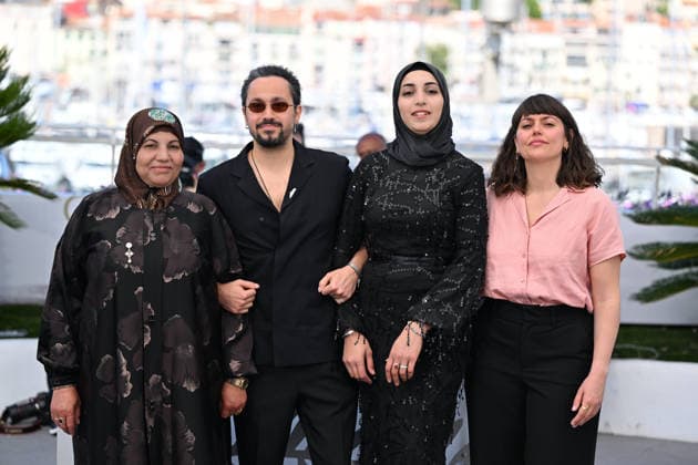 79th Cannes Film Festival: Yesterday the Eye Didn t Sleep photocall CANNES, FRANCE - MAY 22: (L to R) Actress Kamara Al Mawla, Palestinian producer Rakan Mayasi, Actress Rim Al Mawla and US producer Jennifer Ritter pose during a photocall for the film Yesterday the Eye Didn t Sleep at the 79th edition of the Cannes Film Festival in Cannes, France on May 22, 2026. Mustafa Yalcin Anadolu Cannes France. Editorial use only. Please get in touch for any other usage.  Copyright: x2026xAnadoluxMustafaxYalcinx