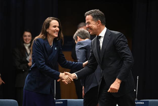 Meeting of NATO Ministers of Foreign Affairs HELSINGBORG, SWEDEN - MAY 22: NATO Secretary General Mark Rutte (R) and Minister of Foreign Affairs of Romania Oana Silvia Toiu (L) attend the North Atlantic Council Foreign Ministers session during the NATO Foreign Ministers Meeting in Helsingborg, Sweden on May 22, 2026. Dursun Aydemir Anadolu Helsingborg Sweden. Editorial use only. Please get in touch for any other usage.  Copyright: x2026xAnadoluxDursunxAydemirx