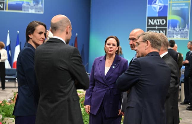 Meeting of NATO Ministers of Foreign Affairs HELSINGBORG, SWEDEN - MAY 22: French Minister for Europe and Foreign Affairs Jean-Noel Barrot, Croatian Minister of Foreign and European Affairs Gordan Grlic Radman, Swedish Minister for Foreign Affairs Maria Malmer Stenergard and German Minister of Foreign Affairs Johann Wedephul attend the North Atlantic Council Foreign Ministers session during the NATO Foreign Ministers Meeting in Helsingborg, Sweden on May 22, 2026. Dursun Aydemir Anadolu Helsingborg Sweden. Editorial use only. Please get in touch for any other usage.  Copyright: x2026xAnadoluxDursunxAydemirx