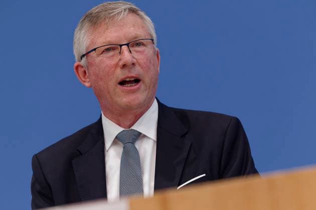 Immobilienbranche fordert Bau-Turbo II 2026-05-18 Deutschland, Berlin Bundespressekonferenz: Bau- und Immobilienbranche fordert Bau-Turbo II, um den Wohnungsmarkt zu beleben. Im Bild: Olaf Demuth, Präsident des Hauptverbandes der Deutschen Bauindustrie .V. (BAUINDUSTRIE). *** Real estate industry calls for Bau Turbo II 2026 05 18 Germany, Berlin Federal Press Conference Construction and real estate industry calls for Bau Turbo II to revive the housing market In the picture Olaf Demuth, President of the Federation of the German Construction Industry V BAUINDUSTRIE