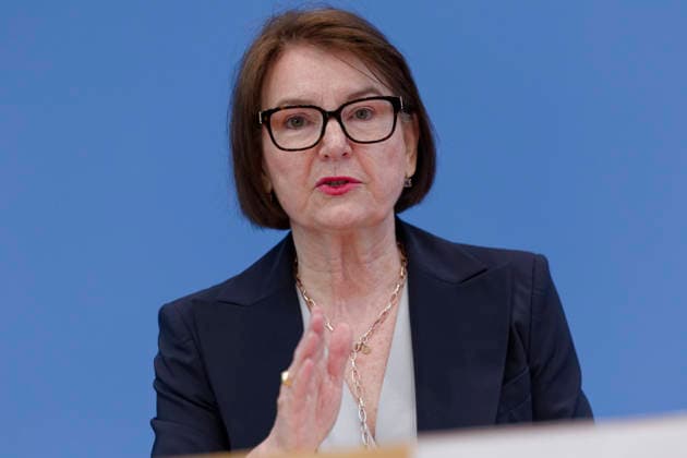 Immobilienbranche fordert Bau-Turbo II 2026-05-18 Deutschland, Berlin Bundespressekonferenz: Bau- und Immobilienbranche fordert Bau-Turbo II, um den Wohnungsmarkt zu beleben. Im Bild: Iris Schöberl, Präsidentin des Zentralen Immobilien Ausschusses (ZIA). *** Real estate industry calls for Bau Turbo II 2026 05 18 Germany, Berlin Federal Press Conference Construction and real estate industry calls for Bau Turbo II to revive the housing market In the picture Iris Schöberl, President of the German Property Federation ZIA