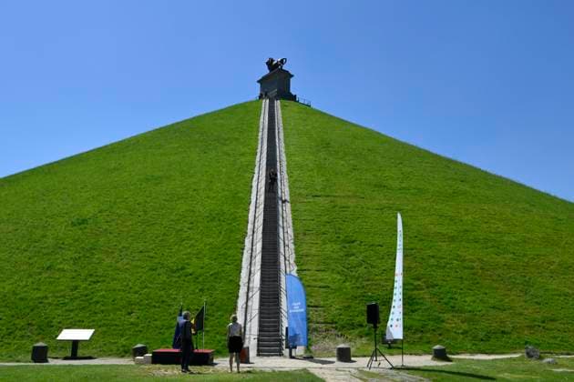 Works On World Famous Lion Of Waterloo Completed WATERLOO, BELGIUM - MAY 22: illustration picture during the official ceremony marking the completion of renovation and construction works at the world famous Butte du Lion, on May 22, 2026 in Waterloo, Belgium, 22 05 2026 Waterloo Belgium  Copyright: xPhilipxReynaersx