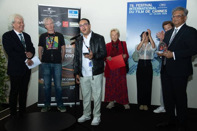Barbara Pravi, Laurent Couson, Janine Langlois Glandier, Jean Luc Peart, Christian Hugonnet and Abinash Bikram Shah A Bikram Shah with the film Les Eléphants dans la brume Elephants in the fog wins the Prix de la Meilleure Création Sonore, on May 22, 2026 This initiative rewards a director in the Un Certain Regard selection for the excellence and inventiveness of his or her cinematographic work. Chaired by V Maël Cardona, actor, director and screenwriter, the 2026 jury is made up of personalities from different artistic and technical backgrounds ? B Pravi, author, composer and performer ? L Couson, composer and conductor ? J Langlois Glandier, President of the Forum Médias Mobiles, former director of SFP, FR3, INA and Pathé ? J L Peart, fi  Copyright: xLIONELxURMANxx xBESTIMAGExLIONELxURMANxx xBESTIMAGEx