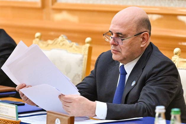 TURKMENISTAN, ASHGABAT - MAY 22, 2026: Mikhail Mishustin, Prime Minister of Russia, attends a meeting of the CIS (Commonwealth of Independent States) Council of the Heads of Government at the Garagum Hotel and Business Centre Ashgabat Turkmenistan  - ZUMAt113 20260522_zaa_t113_087 Copyright: xAlexanderxMiridonovx