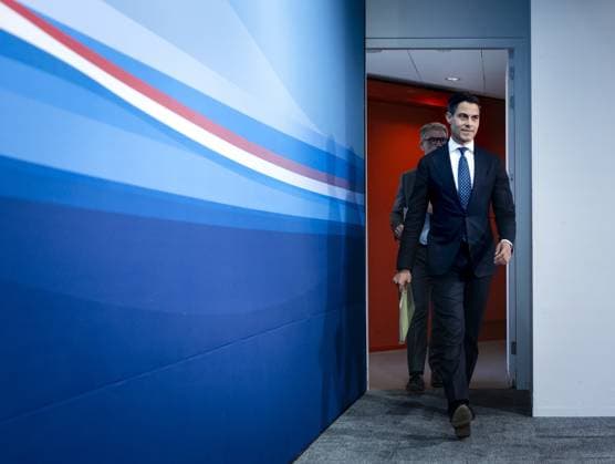 THE HAGUE - Prime Minister Rob Jetten speaks to the press after the weekly cabinet meeting. REMKO DE WAAL ANP netherlands out - belgium out  Copyright: xx x559040711x originalFilename: 559040711.jpg