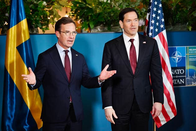 Sweden s Prime Minister Ulf Kristersson and US Secretary of State Marco Rubio meet in connection with the Meeting of NATO Ministers of Foreign Affairs in Helsingborg, Sweden, Friday 22 May, 2026. HELSINGBORG SWEDEN x50090x *** Sweden s Prime Minister Ulf Kristersson and US Secretary of State Marco Rubio meet in connection with the Meeting of NATO Ministers of Foreign Affairs in Helsingborg, Sweden, Friday 22 May, 2026 HELSINGBORG SWEDEN x50090x  Copyright: xJohanxNilsson TTx NATO FOREIGN MINISTERS MEETING qiwnftyyG9A