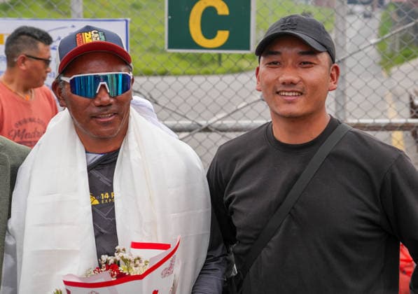 Nepalese climber Kami Rita Sherpa extends world record with 32nd Mount Everest climb KATHMANDU, NEPAL-MAY 22: Friends and family members welcome Kami Rita Sherpa, 56, upon his arrival at the airport in Kathmandu, Nepal, on May 22, 2026, after the veteran mountaineer and guide set a new record by successfully summiting Mount Everest for the 32nd time. Sunil Pradhan Anadolu Kathmandu Nepal. Editorial use only. Please get in touch for any other usage.  Copyright: x2026xAnadoluxSunilxPradhanx