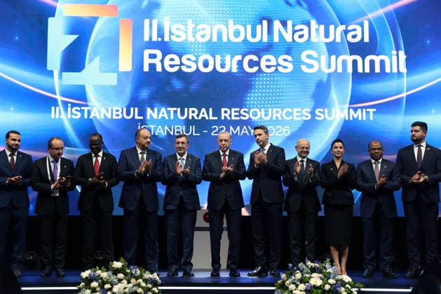 Turkish President Recep Tayyip Erdogan ISTANBUL, TURKIYE - MAY 22: (----EDITORIAL USE ONLY MANDATORY CREDIT - TURKISH PRESIDENCY MUSTAFA KAMACI HANDOUT - NO MARKETING NO ADVERTISING CAMPAIGNS - DISTRIBUTED AS A SERVICE TO CLIENTS----) Turkish President Recep Tayyip Erdogan attends the 2nd Istanbul Natural Resources Summit at the Lutfi Kirdar Congress Center in Istanbul, Turkiye, on May 22, 2026. Turkish Energy and Natural Resources Minister Alparslan Bayraktar also took part in the event. TUR Presidency Mustafa Kamaci Anadolu Istanbul Turkey. Editorial use only. Please get in touch for any other usage.  Copyright: x2026xAnadoluxTURxPresidencyx xMustafaxKamacix