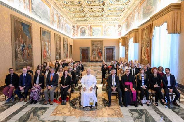 ITALY- REL VATICAN -POPE LEO XVI RECEIVES IN AUDIENCE PARTICIPANTS IN THE INTERNATIONAL CONFERENCE ON MEDIA AND DIGITAL LITERACY May 22, 2026 ITALY REL - Vatican May 22, 2026 Pope Leo XIV receives in audience participants in the International Conference on Media and Digital Literacy EDITORIAL USE ONLY - NO BOOKS Copyright: xVATICANxMEDIAx xCatholicxPressxPhotox