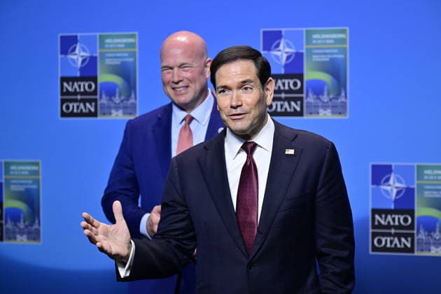 HELSINGBORG , SVERIGE 20260522 USA:s utrikesminister Marco Rubio möter pressen efter NATO:s utrikesministermöte pa fredagen pa Sea U i Helsingborg pa fredagen. HELSINGBORG SVERIGE x50090x *** HELSINGBORG , SWEDEN 20260522 US Secretary of State Marco Rubio meets the press after the NATO Foreign Ministers meeting on Friday at Sea U in Helsingborg on Friday HELSINGBORG SWEDEN x50090x  Copyright: xJohanxNilsson TTx NATOS UTRIKESMINISTERMÖTE HELSINGBORG xbfPHPMwr7E