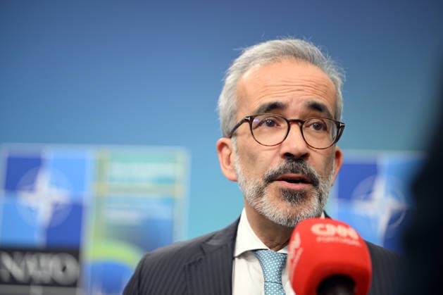 Foreign Minister of Portugal, Paulo Rangel HELSINGBORG, SWEDEN - MAY 22: Foreign Minister of Portugal, Paulo Rangel speaks to press after the NATO Foreign Ministers Meeting in Helsingborg, Sweden on May 22, 2026. Dursun Aydemir Anadolu Helsingborg Sweden. Editorial use only. Please get in touch for any other usage.  Copyright: x2026xAnadoluxDursunxAydemirx