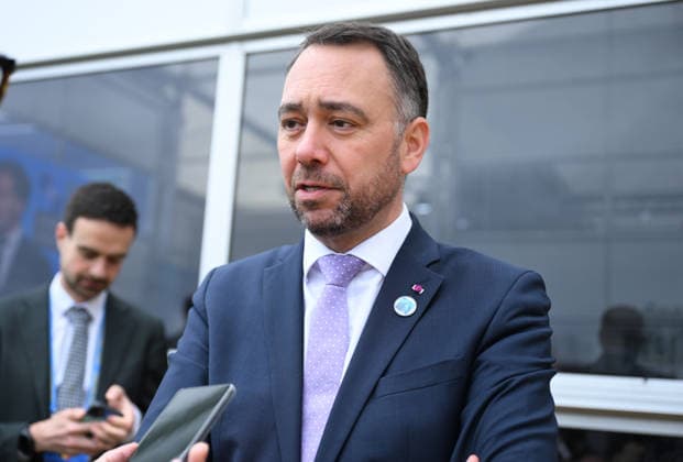 Foreign Minister of Belgium, Maxime Prevot HELSINGBORG, SWEDEN - MAY 22: Foreign Minister of Belgium, Maxime Prevot speaks to press after the NATO Foreign Ministers Meeting in Helsingborg, Sweden on May 22, 2026. Dursun Aydemir Anadolu Helsingborg Sweden. Editorial use only. Please get in touch for any other usage.  Copyright: x2026xAnadoluxDursunxAydemirx