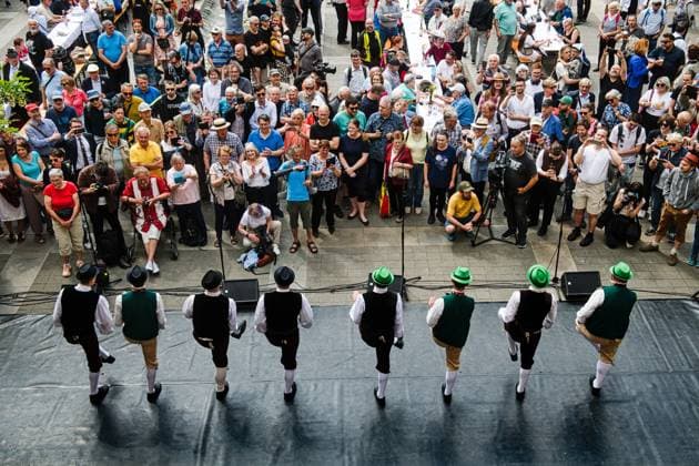 Programme Music and Dance at the 76th Congress of the Sudeten Germans, held for the first time in the Czech Republic, in Brno, Czech Republic, on May 22, 2026. (CTKxPhoto PatrikxUhlir) CTKPhotoP2026052205008  CTKPhotoP2026052205008