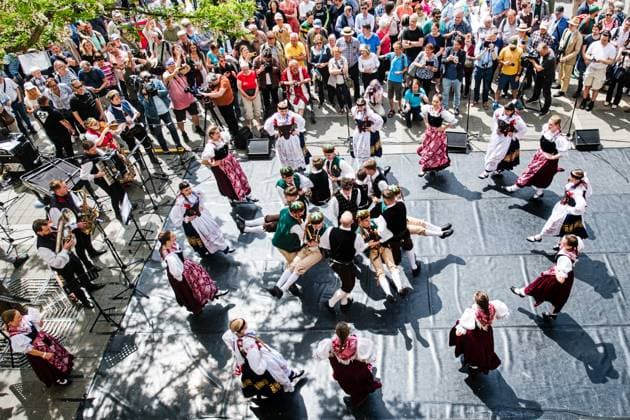 Programme Music and Dance at the 76th Congress of the Sudeten Germans, held for the first time in the Czech Republic, in Brno, Czech Republic, on May 22, 2026. (CTKxPhoto PatrikxUhlir) CTKPhotoP2026052205468  CTKPhotoP2026052205468
