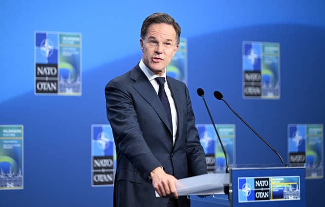 NATO Secretary General Mark Rutte HELSINGBORG, SWEDEN - MAY 22: NATO Secretary General Mark Rutte holds a press conference at the conclusion of the NATO Foreign Ministers Meeting in Helsingborg, Sweden, on May 22, 2026. Dursun Aydemir Anadolu Helsingborg Sweden. Editorial use only. Please get in touch for any other usage.  Copyright: x2026xAnadoluxDursunxAydemirx