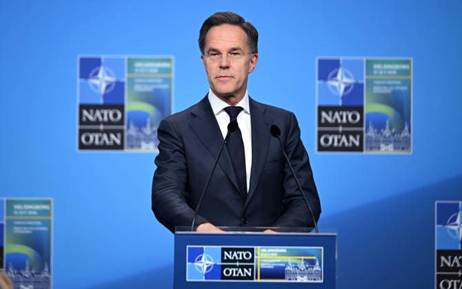NATO Secretary General Mark Rutte HELSINGBORG, SWEDEN - MAY 22: NATO Secretary General Mark Rutte holds a press conference at the conclusion of the NATO Foreign Ministers Meeting in Helsingborg, Sweden, on May 22, 2026. Dursun Aydemir Anadolu Helsingborg Sweden. Editorial use only. Please get in touch for any other usage.  Copyright: x2026xAnadoluxDursunxAydemirx