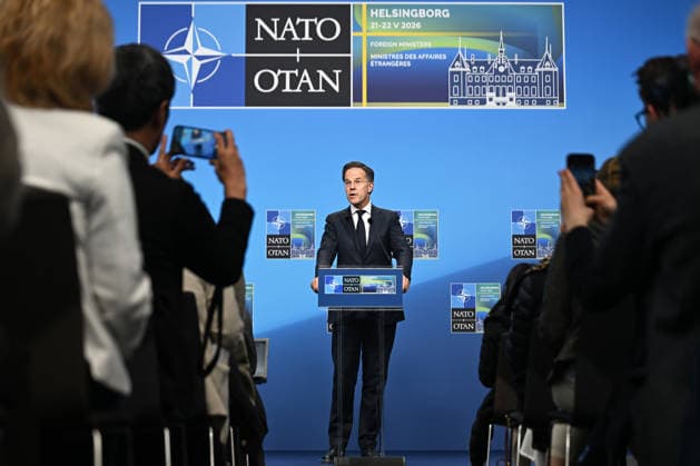 NATO Secretary General Mark Rutte HELSINGBORG, SWEDEN - MAY 22: NATO Secretary General Mark Rutte holds a press conference at the conclusion of the NATO Foreign Ministers Meeting in Helsingborg, Sweden, on May 22, 2026. Dursun Aydemir Anadolu Helsingborg Sweden. Editorial use only. Please get in touch for any other usage.  Copyright: x2026xAnadoluxDursunxAydemirx