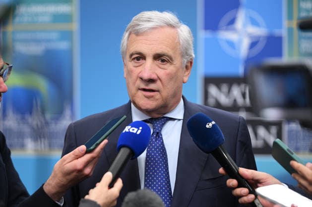 Italian Foreign Minister Antonio Tajani HELSINGBORG, SWEDEN - MAY 22: Italian Foreign Minister Antonio Tajani speaks to press after the NATO Foreign Ministers Meeting in Helsingborg, Sweden on May 22, 2026. Dursun Aydemir Anadolu Helsingborg Sweden. Editorial use only. Please get in touch for any other usage.  Copyright: x2026xAnadoluxDursunxAydemirx